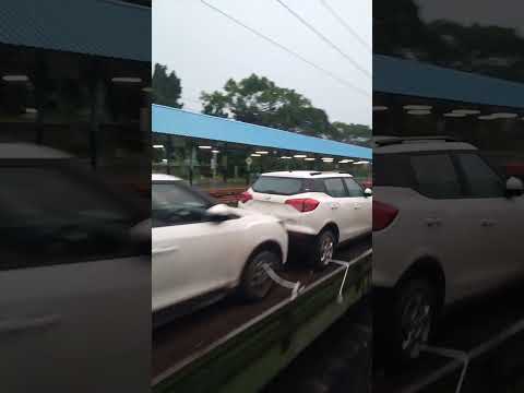 Mahindra Thar scorpio on train