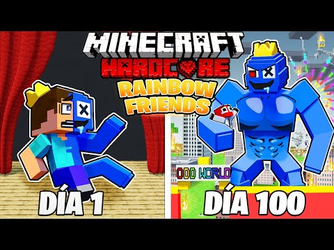 I SURVIVED 100 DAYS as RAINBOW FRIENDS in MINECRAFT HARDCORE!