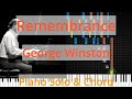 🎹Solo & Chord, Remembrance, George Winston, Synthesia Piano