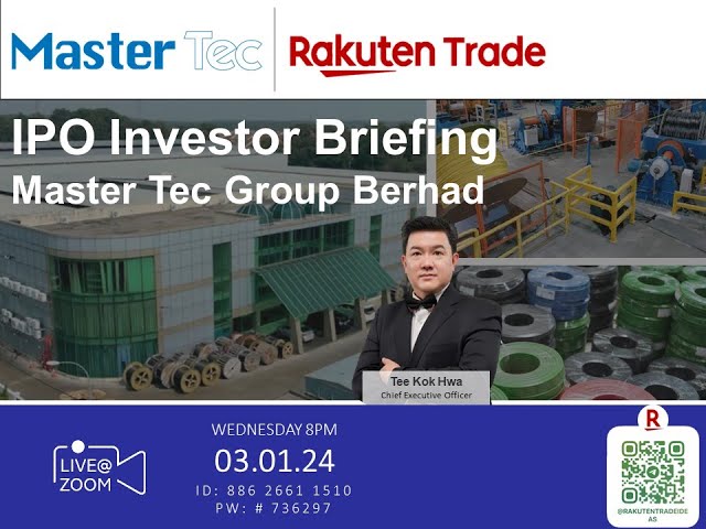 Rakuten Trade Ideas 🎯 Webinar - Master Tec Group Bhd