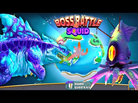 BIG SHIN SHARKJIRA VS COLOSSAL SQUID BOSS (KAIJU SHARK VS MONSTER SEA) BIG SHARK HUNGRY SHARK WORLD