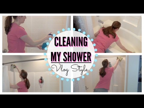 CLEAN WITH ME! | CLEANING MY SHOWER WITHOUT SCRUBBING VLOG | DIY BATHROOM CLEANSER!! Video