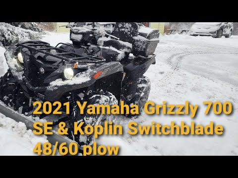 2021 Yamaha Grizzly 700 SE & Koplin Switchblade Plow. #yamaha #koplin #grizzly #snow #plowing