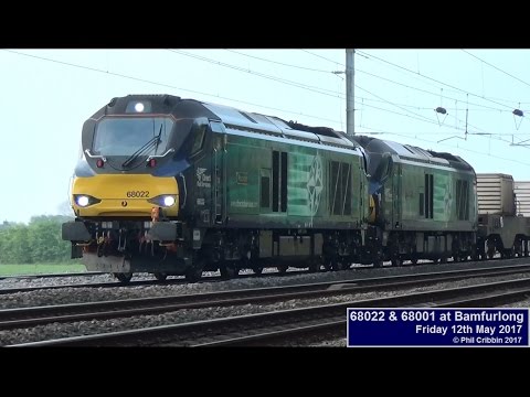 68022 & 68001 at Bamfurlong - 12th May 2017