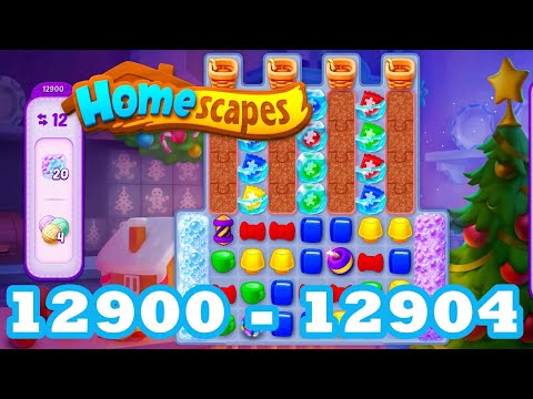 Homescapes Level 12900 - 12904 HD 3 - match puzzle Gameplay | android | IOS | 12901 | 12902 | 12903