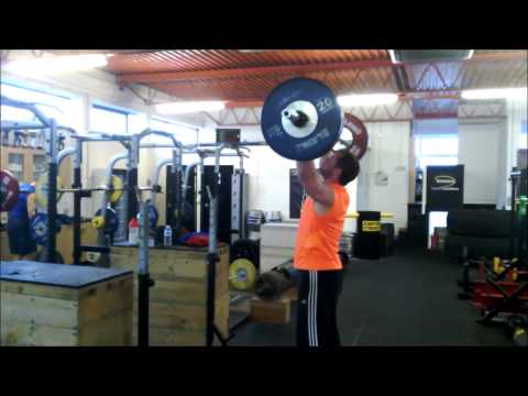 Tom Hibbert- 110kg x 2 Strict/Military Press (u90kg)