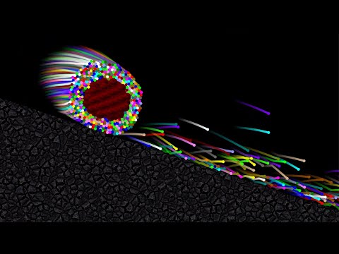 Escape from the Sticking Monster - Survival Marble Race in Algodoo