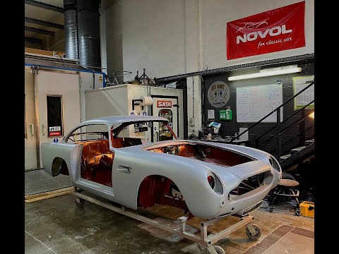 Aston Martin DB5 Superleggera paint restoration with NOVOL Classic car renovation system.