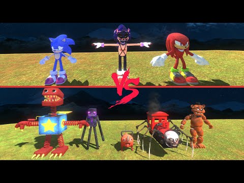 TEAM KNUCKLES VS TEAM BOXY BOO SKY - Animal Revolt Battle Simulator