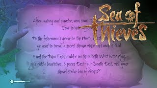 Find Fisherman's Grave and Twin Fish Boulder North West - Shark Bait Cove Riddle - SEA OF THIEVES