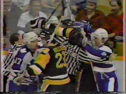 Penguins vs Maple Leafs scrum - Jan 16, 1988