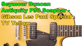 Video thumbnail for Gibson Les Paul Special TV Yellow  - Seymour Duncan Antiquity P90 Soapbar Pickups by Guitar Collector Guy