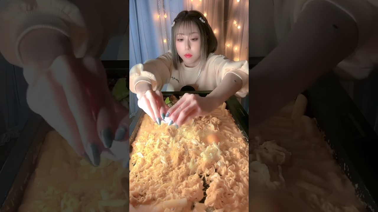 【大食い】ロゼトッポギ【ASMR】#shorts