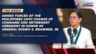 AFP Change of Command and Retirement Ceremony in Honor of General Romeo S. Brawner Jr. PA (Speech)