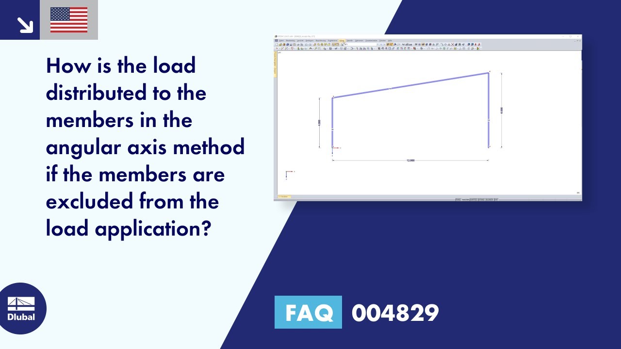 FAQ 004829 | How is the load distributed to the members in the angular axis method if the members ...