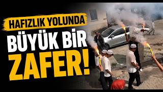  Hafızlığını Tamamlayan 3 Çocuk Meşalelerle Karşılandı