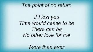Adam Wade - Point Of No Return Lyrics
