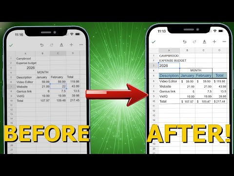Google Sheets Mobile 2026 Beginner Tutorial | Build a Budget, Learn Formulas and Formatting