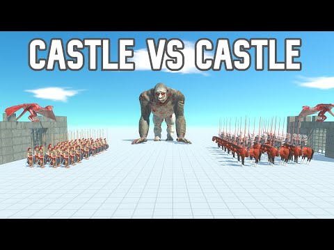 CASTLE VS CASTLE fight - ANIMAL REVOLT BATTLE SIMULATOR - ARBS - ANIMAL REVOLT WYVERN