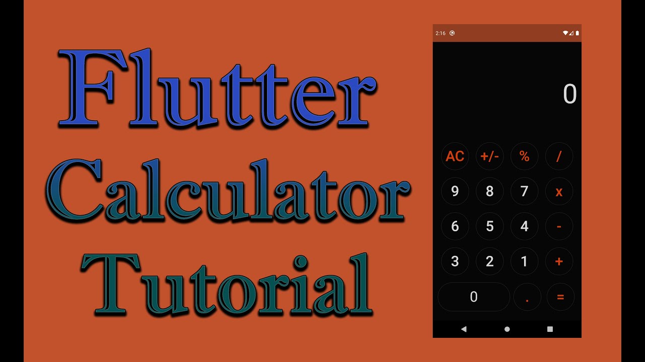 Flutter Calculator Tutorial | Beginners level