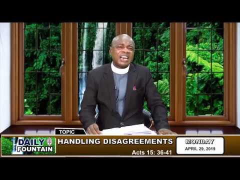 DAILY FOUNTAIN OF APRIL 29, 2019 - REV'D CANON JACOB IBIETAN