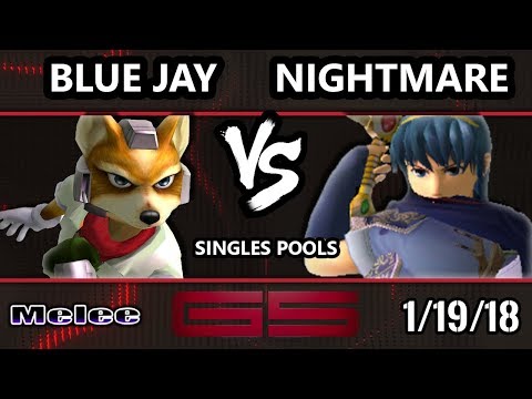 GENESIS 5 SSBM - Blue Jay (Fox) VS Nightmare (Marth) - Smash Melee Singles