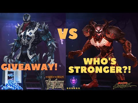 T3 ABSOLUTE CARNAGE vs T3 WAR OF REALMS VENOM (Rage) KNULL - PROXIMA 80 - GBR - Marvel Future Fight