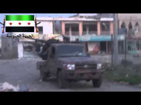 استهداف مقرات النظام بالشيلكا في مدينة الشيخ مسكين في ريف درعا من قبل لواء شباب السنة