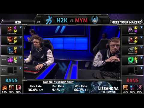 H2K vs MYM   LCS EU Spring 2015 W2D1   H2k Gaming vs MeetYourMakers VOD