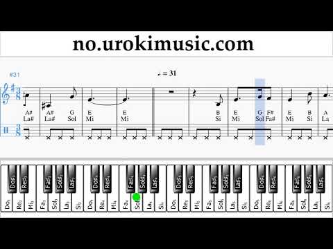 Lær å Spille Piano (høyre hånd) Harry Potter - Hedwig's Theme Melodi Trening um-i935