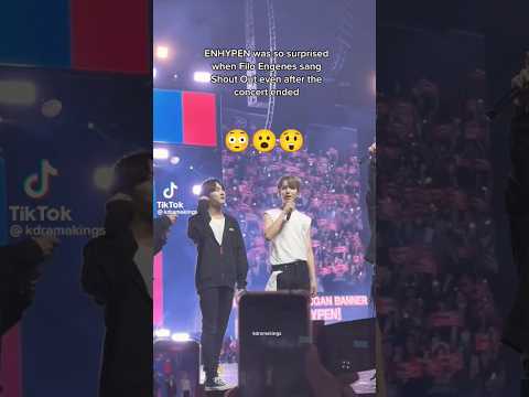 #enhypen surprised when filo engine sang #Shoutout