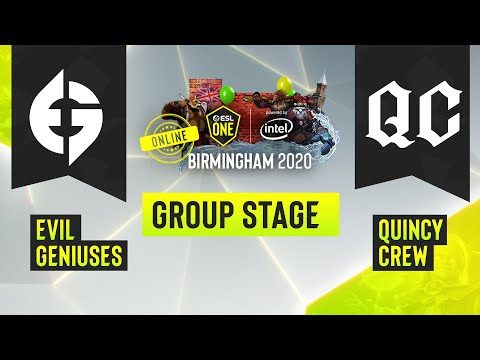Dota2 - Evil Geniuses vs. Quincy Crew - Game 2 - ESL One Birmingham 2020 - Group Stage - NA