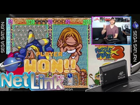 Sega Saturn Netlink Match #17 | Puzzle Bobble 3 (Bust-A-Move 3)  | Online Multiplayer (Xband Tunnel)