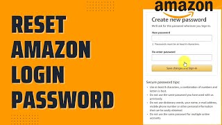 How To Reset Amazon Login Password - Recover Amazon Account