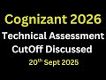 Cognizant Technical Assessment Actual Cut Off 2026 Batch GenC GenCPro GenCNext