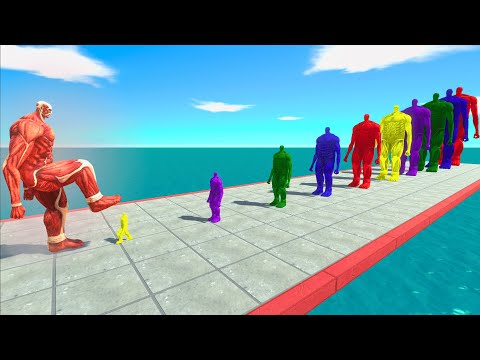 ALL Colossal Titan VS 10 Growing Levels of RAINBOW COLOSSAL TITAN Size Comparison - ARBS