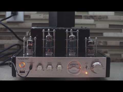 PrimeCables® Tube Amp 25W Stereo Hybrid Hi Fi Speaker Amplifier with Bluetooth