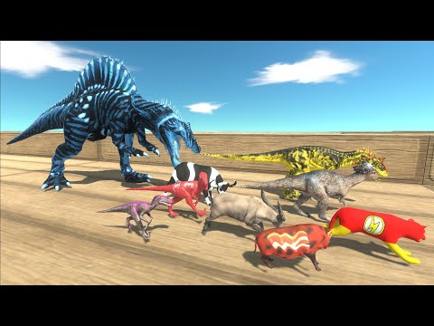 Escape from ICE TOUCH SPINOSAURUS - Animal Revolt Battle Simulator