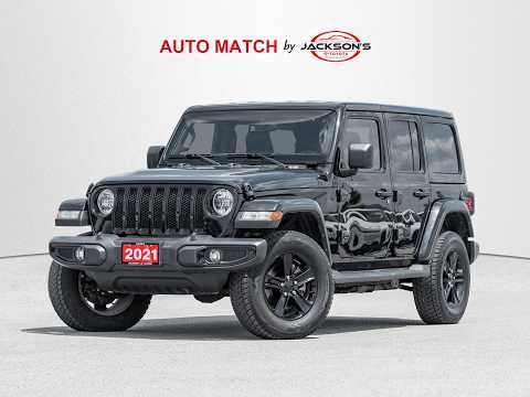 2021 Jeep Wrangler Unlimited Altitude 4x4 in Black for sale at Jackson's Toyota in Barrie, ON