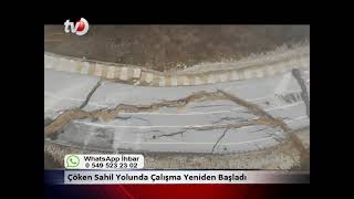 Çöken Sahil Yolunda Çalışma Yeniden Başladı