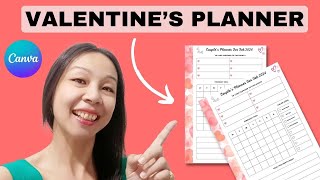 VALENTINE'S PLANNER FOR COUPLES | EASY CANVA TUTORIAL