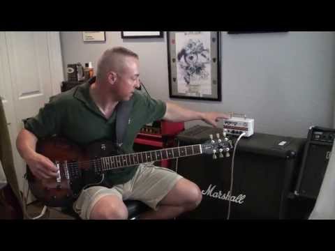 Orange Micro Terror running into Marshall JCM900 1960 4X