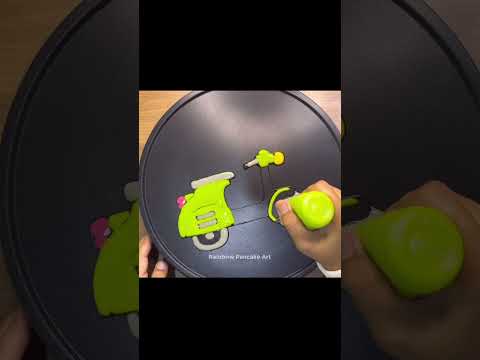 Shorts How to draw Vespa Pancake - Motorcycle, Pancake Art @rainbowpancakeart
