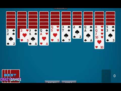 Spider Solitaire 2 Suits Game Files - Crazy Games