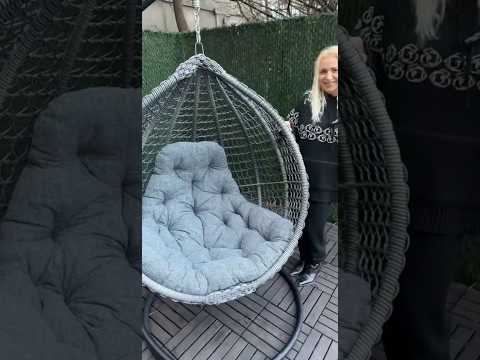 МІРАЖ підвісне крісло з новим варіантом плетіння ротангом #качели #ротанг