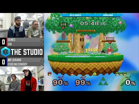 The Studio #1 SSBM - Denec & Gib Vs. KU | Liekand & CodeineCowboy - Doubles Round Robin