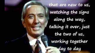 We&#39;ve Only Just Begun   ANDY WILLIAMS (with lyrics)