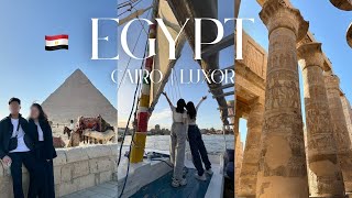 エジプトVLOG｜初めてのエジプト旅行🇪🇬ピラミッドとルクソールを巡る3泊4日｜大エジプト博物館｜ナイル川クルーズ🚢✨