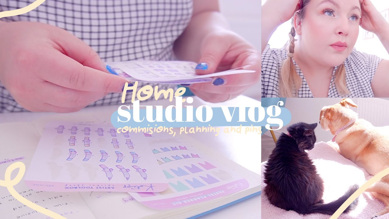 HOME STUDIO VLOG ✿ New Enamel Pins for Etsy & Planning my work week ~ Etsy Shop Owner Vlog