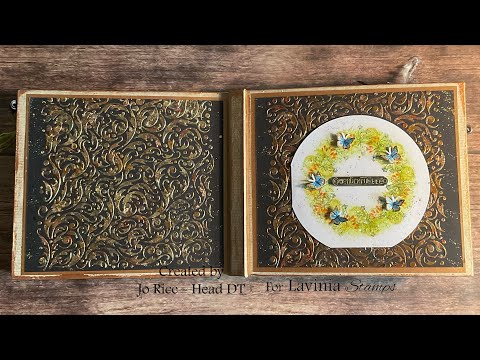 Mindful Monday, Decorating Our Journal Cover by Jo Rice #laviniastamps #sizzix#journalling